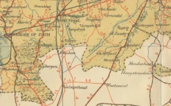 Discount Pamono Antique Map of North Brabant, 1914