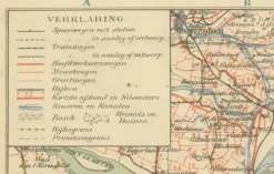Discount Pamono Antique Map of North Brabant, 1914