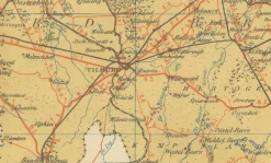 Discount Pamono Antique Map of North Brabant, 1914
