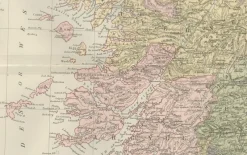 Pamono Antique Map of Scotland with Counties and Islands Blacks Atlas, 1884><noscript><img width=