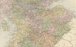 Pamono Antique Map of Scotland with Counties and Islands Blacks Atlas, 1884><noscript><img width=