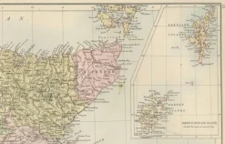 Pamono Antique Map of Scotland with Counties and Islands Blacks Atlas, 1884><noscript><img width=