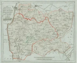 Pamono Antique Map of Sneek and Surroundings by Von Reilly, 1791> Wall Decor