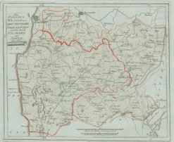 Pamono Antique Map of Sneek and Surroundings by Von Reilly, 1791><noscript><img width=