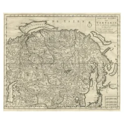 Pamono Antique Map of Tartary, 1730> Wall Decor