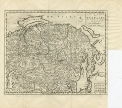 Pamono Antique Map of Tartary, 1730> Wall Decor