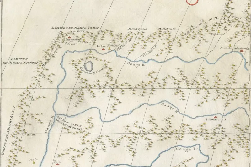Online Pamono Antique Map of Tibet and Latac by Danville, Paris, France, 1737