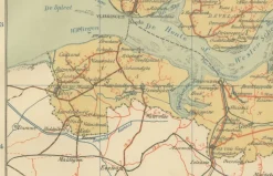 Discount Pamono Antique Map of Zeeland, 1914