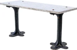 Outlet Pamono Antique Marble and Cast Iron Table, 1900s
