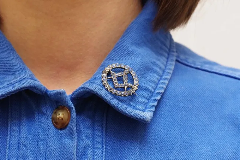 New Pamono Antique Masonic Brooch