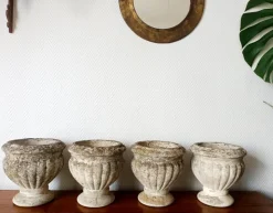 Pamono Antique Medici Stone Planters, Set of 4> Planters And Jardiniere
