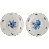 Online Pamono Antique Meissen Porcelain Plates with Hand-Painted Flowers and Gold Edge, Set of 2