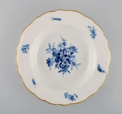 Online Pamono Antique Meissen Porcelain Plates with Hand-Painted Flowers and Gold Edge, Set of 2
