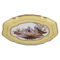 Pamono Antique Meissen Tray in Porcelain with Motif of Birds in a Park> Trays