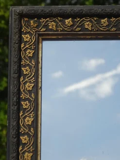 Online Pamono Antique Mirror with Black and Gold Frame, 1890s