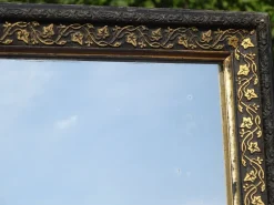 Online Pamono Antique Mirror with Black and Gold Frame, 1890s