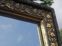 Online Pamono Antique Mirror with Black and Gold Frame, 1890s