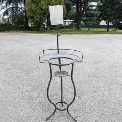 Pamono Antique Mirror with Sink on Iron Stand> Dressing Tables
