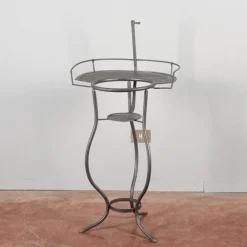Pamono Antique Mirror with Sink on Iron Stand> Dressing Tables