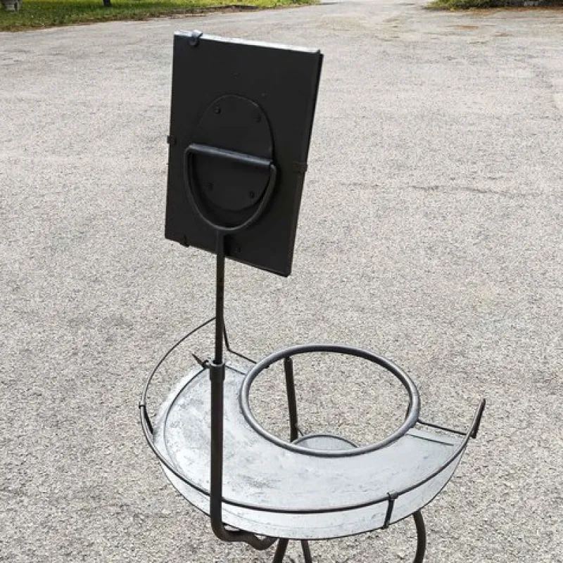 Pamono Antique Mirror with Sink on Iron Stand> Dressing Tables
