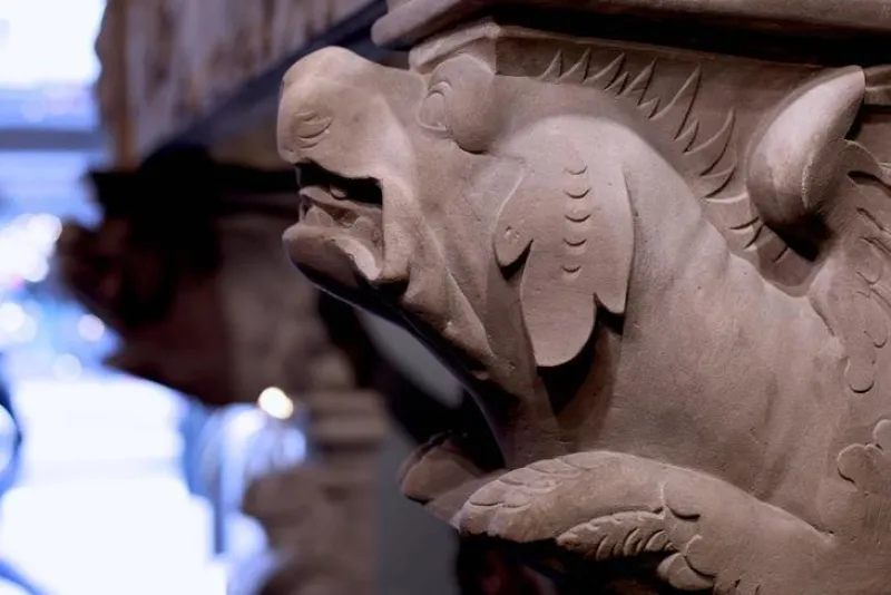 Pamono Antique Monumental Renaissance Fireplace Mantel in Stone> Fireplaces And Mantels