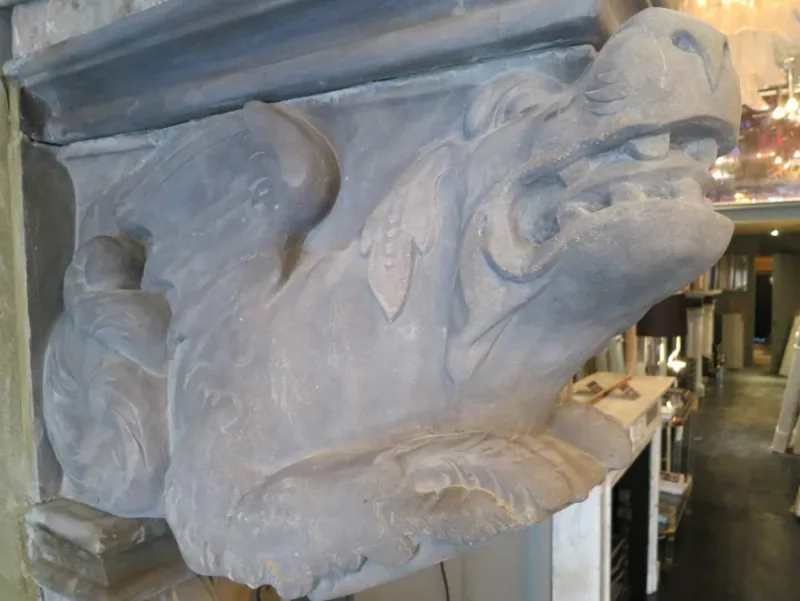 Pamono Antique Monumental Renaissance Fireplace Mantel in Stone> Fireplaces And Mantels