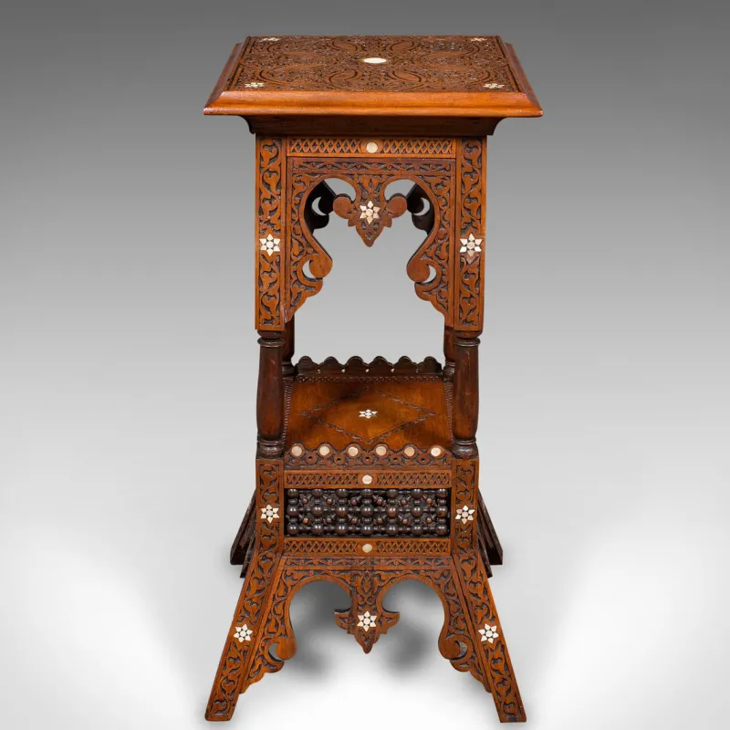 Discount Pamono Antique Moorish Jardiniere Stand in Teak