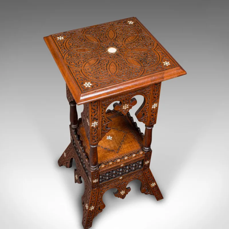 Discount Pamono Antique Moorish Jardiniere Stand in Teak