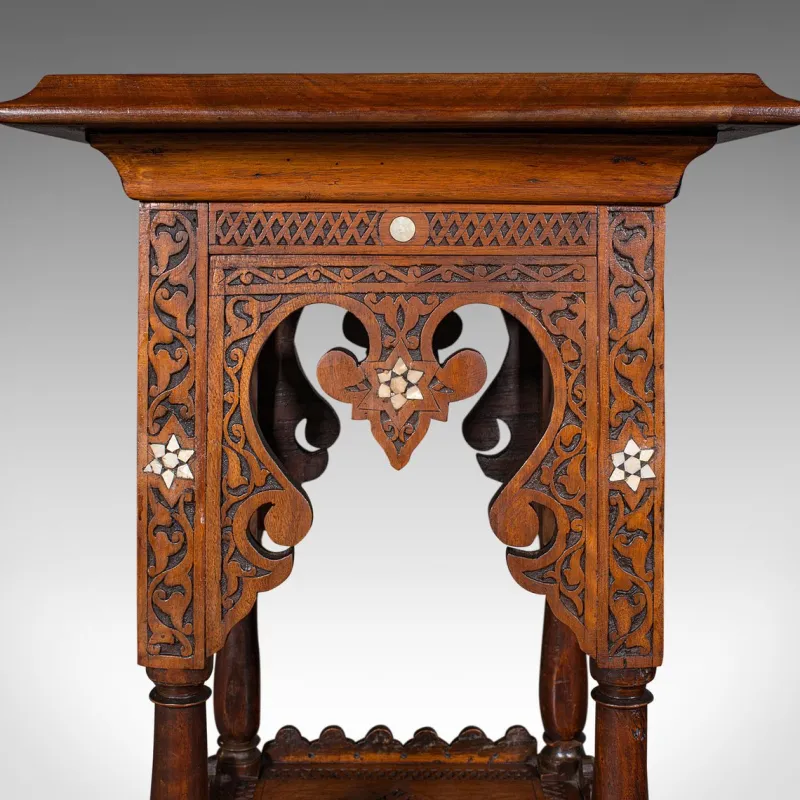 Discount Pamono Antique Moorish Jardiniere Stand in Teak