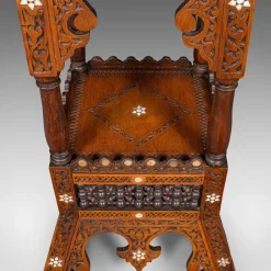 Discount Pamono Antique Moorish Jardiniere Stand in Teak