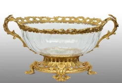 Sale Pamono Antique Napoleon III Gilt Bronze and Crystal Centerpiece, France, Early 19th Century