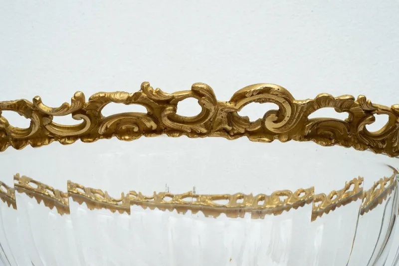 Sale Pamono Antique Napoleon III Gilt Bronze and Crystal Centerpiece, France, Early 19th Century