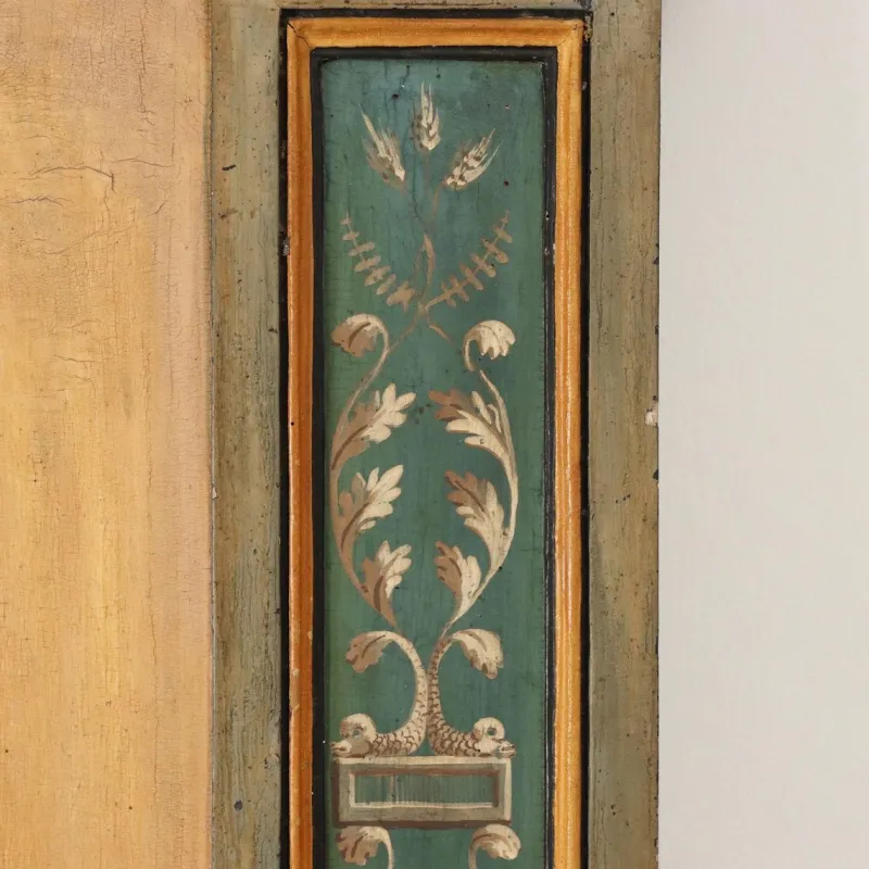 Hot Pamono Antique Neoclassical Painted Poplar Fireplace, Italy, 1700s