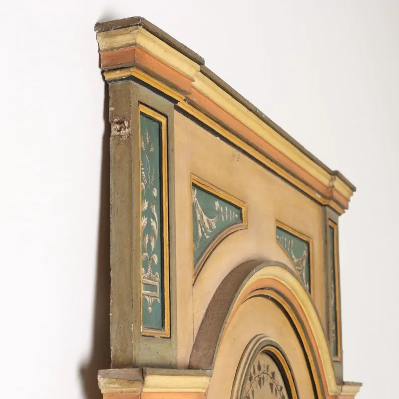 Hot Pamono Antique Neoclassical Painted Poplar Fireplace, Italy, 1700s