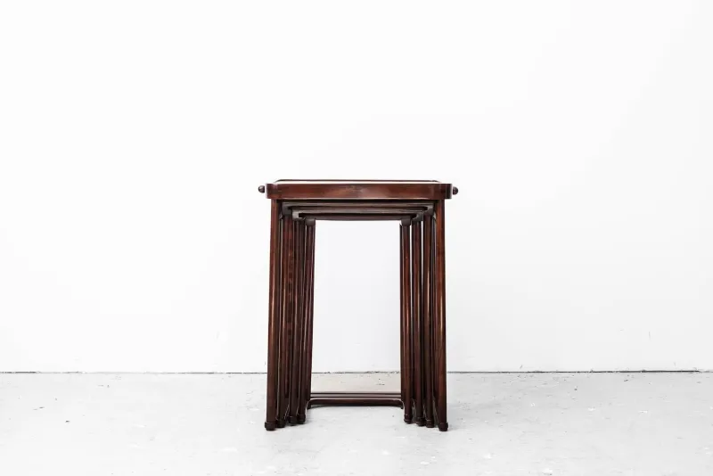 Pamono Antique Nesting Tables by Prof. Josef Hoffmann for Jacob & Josef Kohn, 1905, Set of 4> Coffee & Side Tables