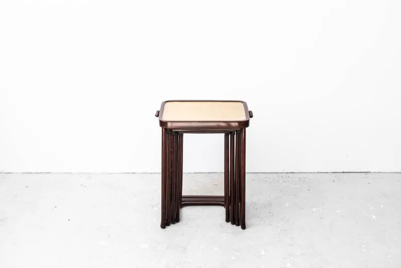 Pamono Antique Nesting Tables by Prof. Josef Hoffmann for Jacob & Josef Kohn, 1905, Set of 4> Coffee & Side Tables