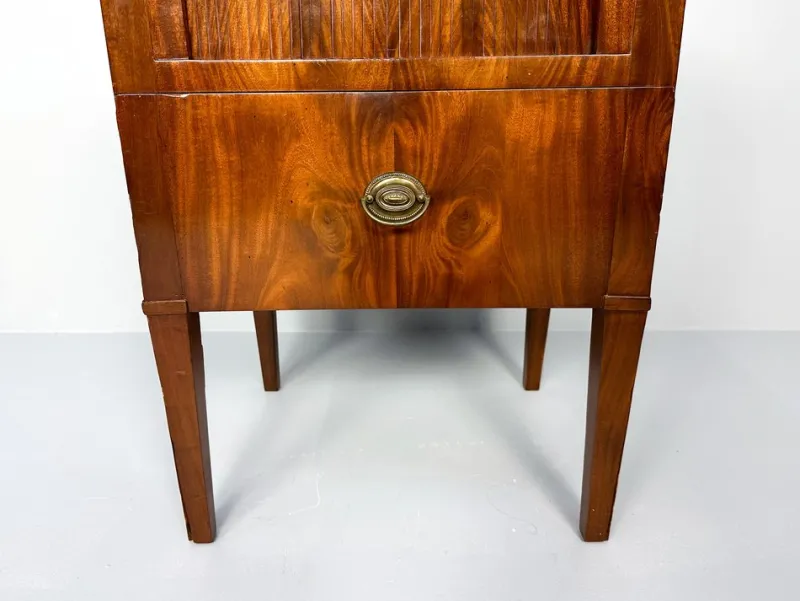 Pamono Antique Nightstand with Roller Door, 19th Century> Nightstands