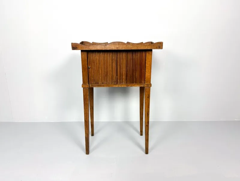 Pamono Antique Nightstand with Roller Door, 19th Century> Nightstands