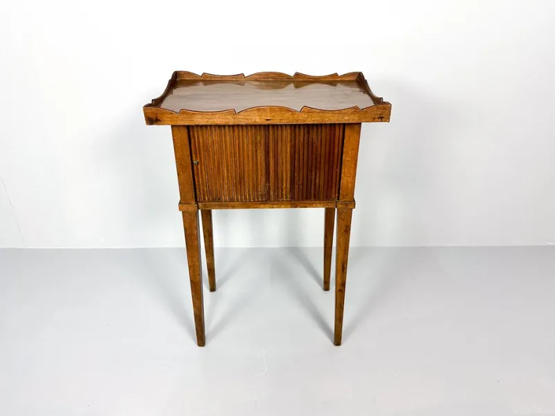 Pamono Antique Nightstand with Roller Door, 19th Century> Nightstands