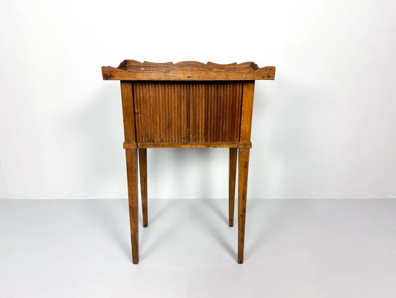 Pamono Antique Nightstand with Roller Door, 19th Century> Nightstands