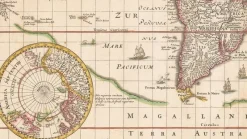 Pamono Antique Nova Totius Terrarum Orbis Geographica ac Hydrographica Tabula Claes Map by Janszoon Visscher, 1652><noscript><img width=