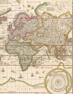Pamono Antique Nova Totius Terrarum Orbis Geographica ac Hydrographica Tabula Claes Map by Janszoon Visscher, 1652><noscript><img width=