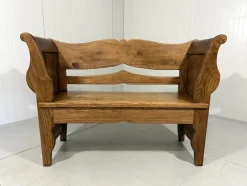 Pamono Antique Oak Bench in Biedermeier Style, 1890s> Benches