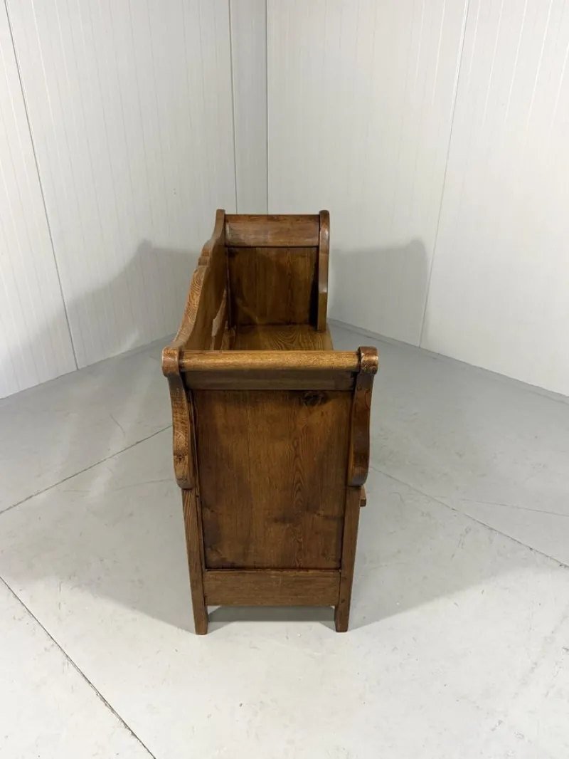 Pamono Antique Oak Bench in Biedermeier Style, 1890s> Benches