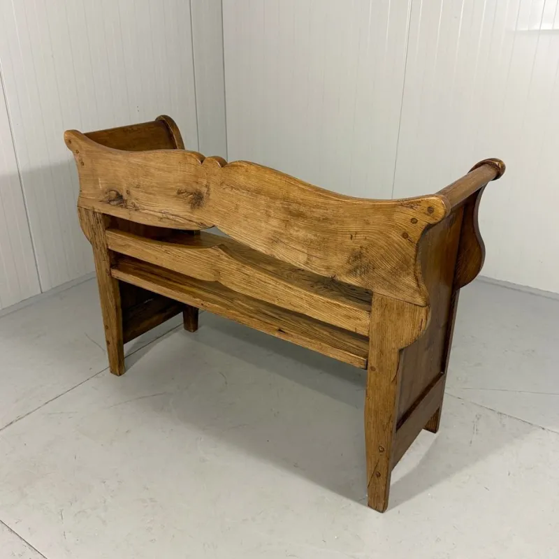 Pamono Antique Oak Bench in Biedermeier Style, 1890s> Benches