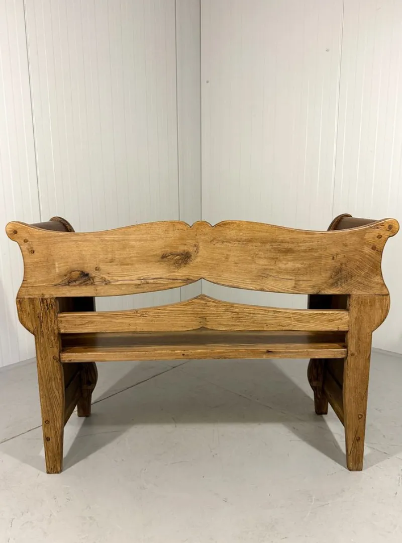 Pamono Antique Oak Bench in Biedermeier Style, 1890s> Benches