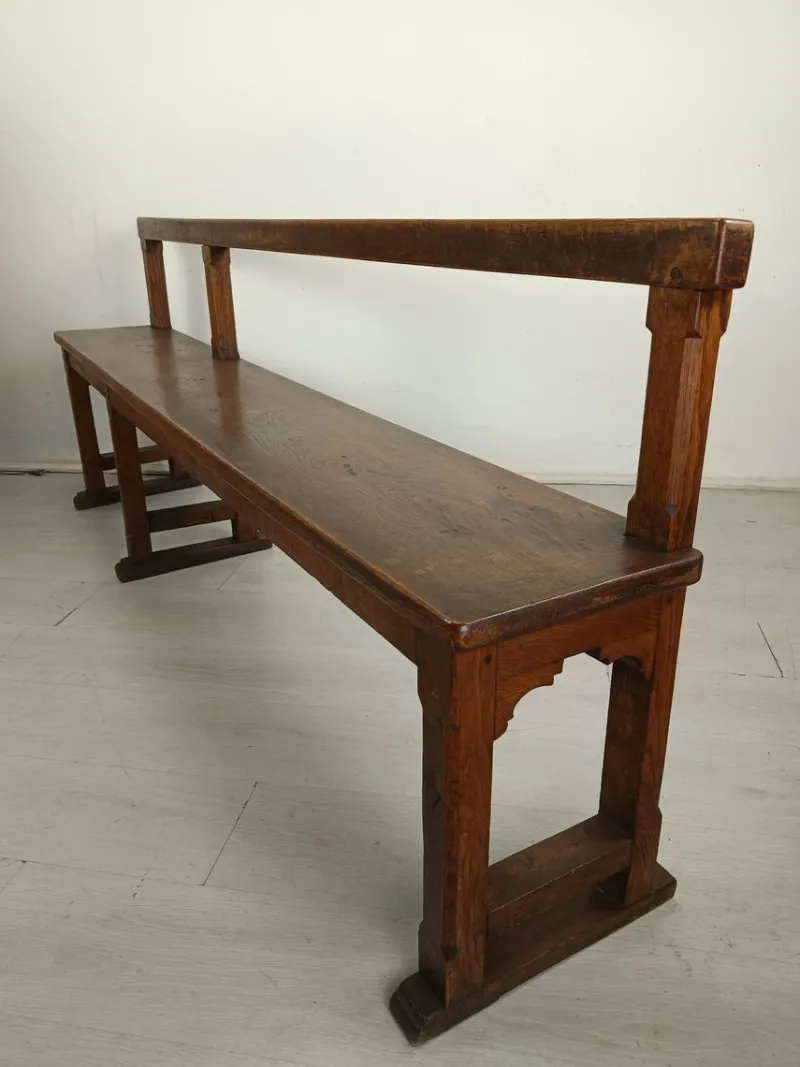 Pamono Antique Oak Church Bench> Benches