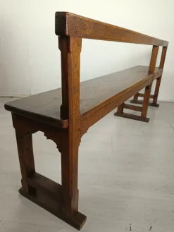 Pamono Antique Oak Church Bench><noscript><img width=