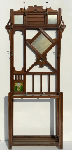 New Pamono Antique Oak Coat Rack, 1890s