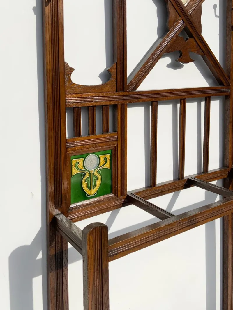 New Pamono Antique Oak Coat Rack, 1890s